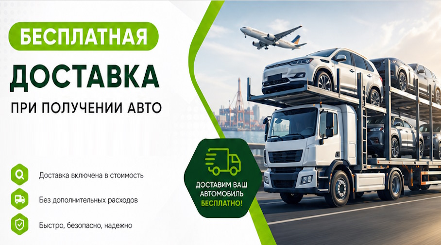 Акция! Бесплатная доставка по Учалах при получении авто